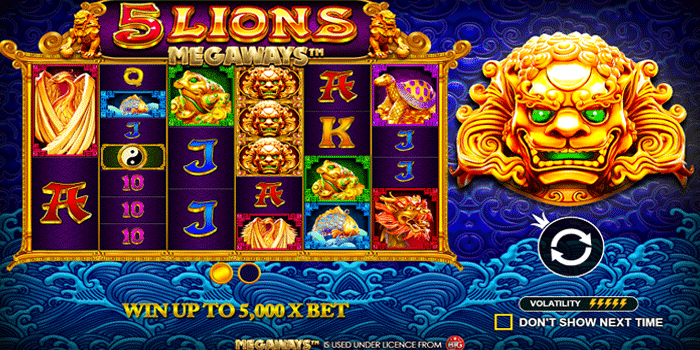 Cara Jitu Meraih Menang Besar Slot 5 Lions Megaways